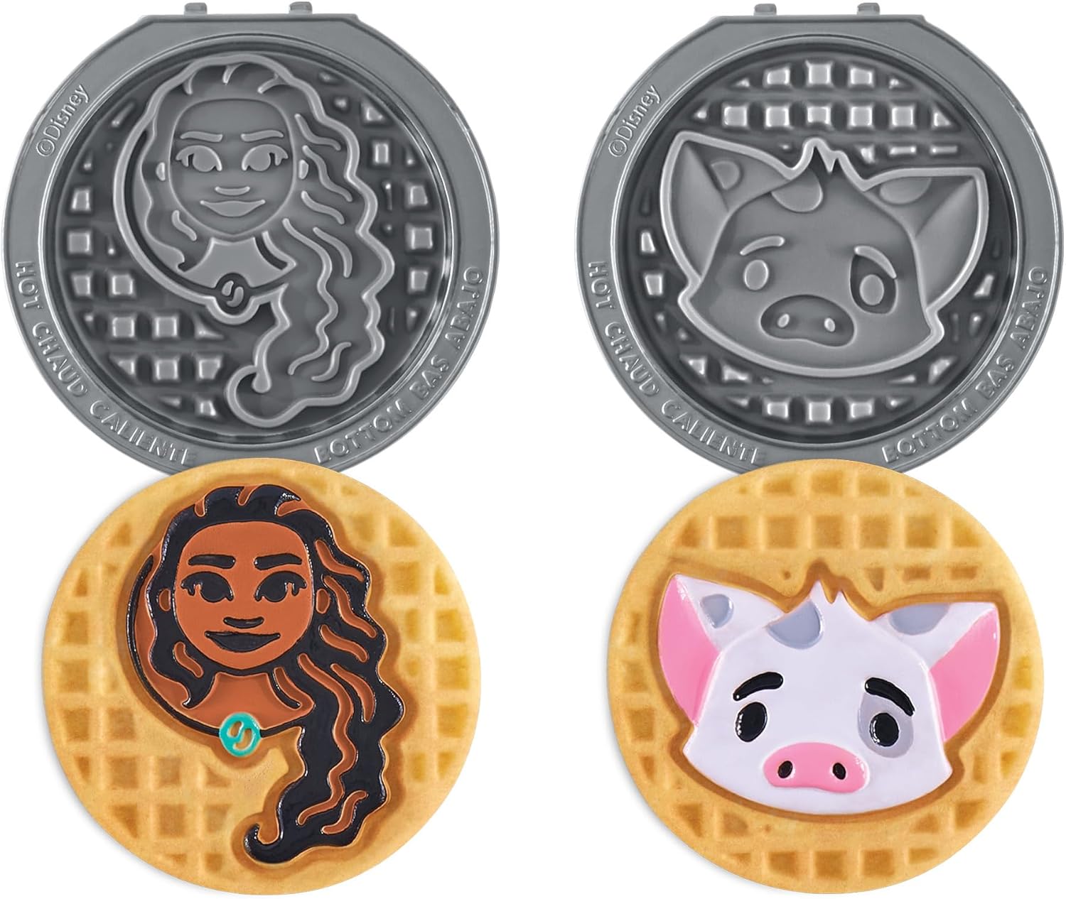 DASH Multimaker Mini System Two 4” Nonstick Removable Waffle Plates Set (Snowman & Tree) - 2Pc Plate Pack for Waffle Iron & Griddle, Compatible with Dash MultiMaker Mini System, Nonstick Surface