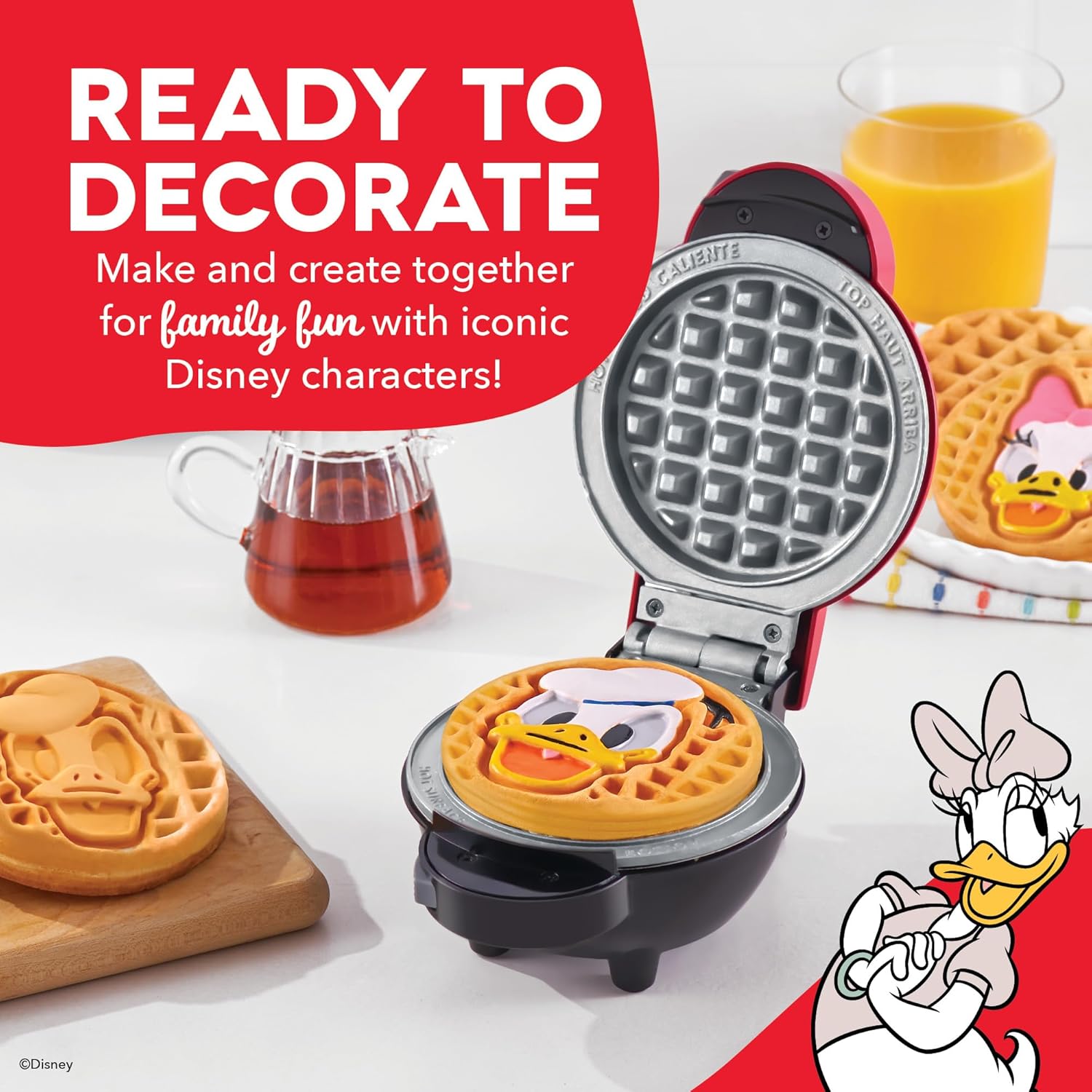 DASH Multimaker Mini System Two 4” Nonstick Removable Waffle Plates Set (Snowman & Tree) - 2Pc Plate Pack for Waffle Iron & Griddle, Compatible with Dash MultiMaker Mini System, Nonstick Surface