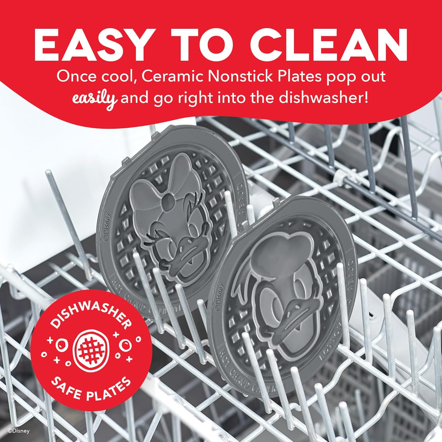 DASH Multimaker Mini System Two 4” Nonstick Removable Waffle Plates Set (Snowman & Tree) - 2Pc Plate Pack for Waffle Iron & Griddle, Compatible with Dash MultiMaker Mini System, Nonstick Surface