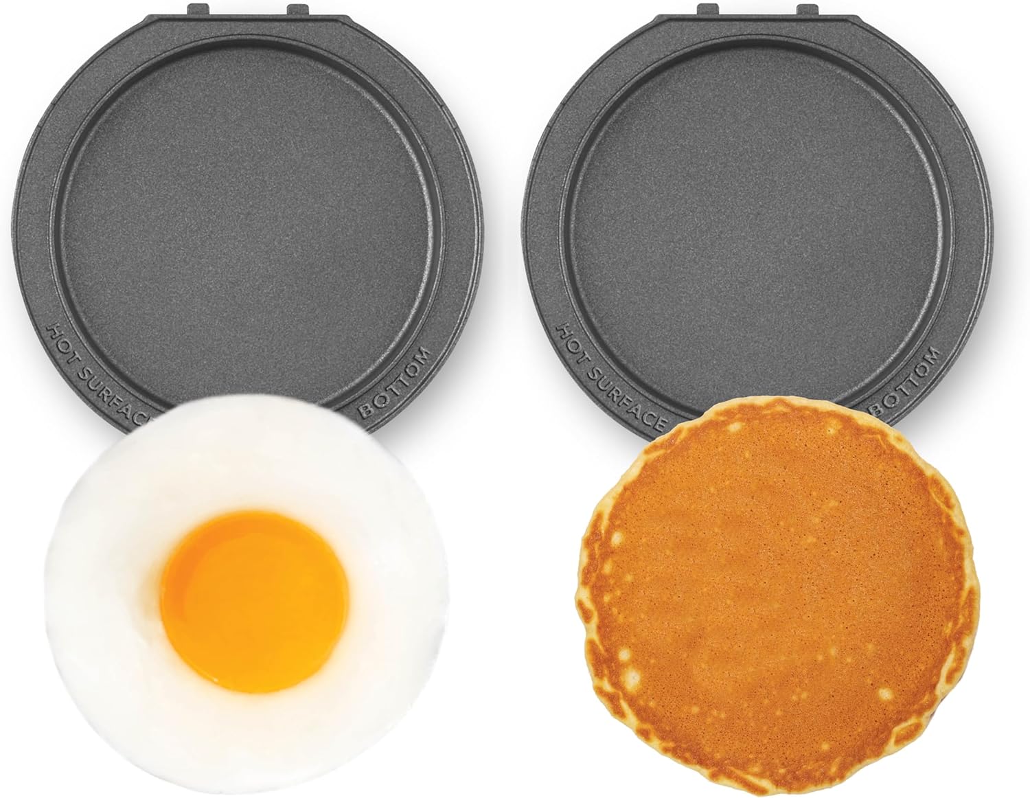 DASH Multimaker Mini System Two 4” Nonstick Removable Waffle Plates Set (Snowman & Tree) - 2Pc Plate Pack for Waffle Iron & Griddle, Compatible with Dash MultiMaker Mini System, Nonstick Surface