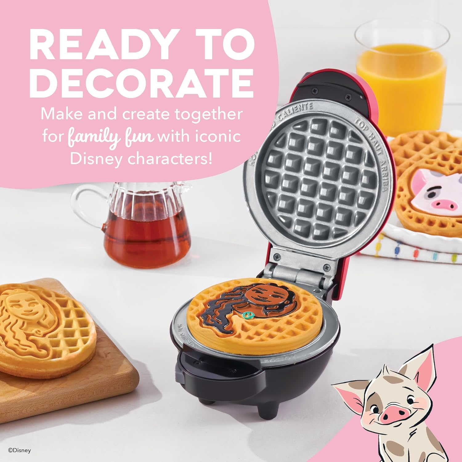 DASH Multimaker Mini System Two 4” Nonstick Removable Waffle Plates Set (Snowman & Tree) - 2Pc Plate Pack for Waffle Iron & Griddle, Compatible with Dash MultiMaker Mini System, Nonstick Surface