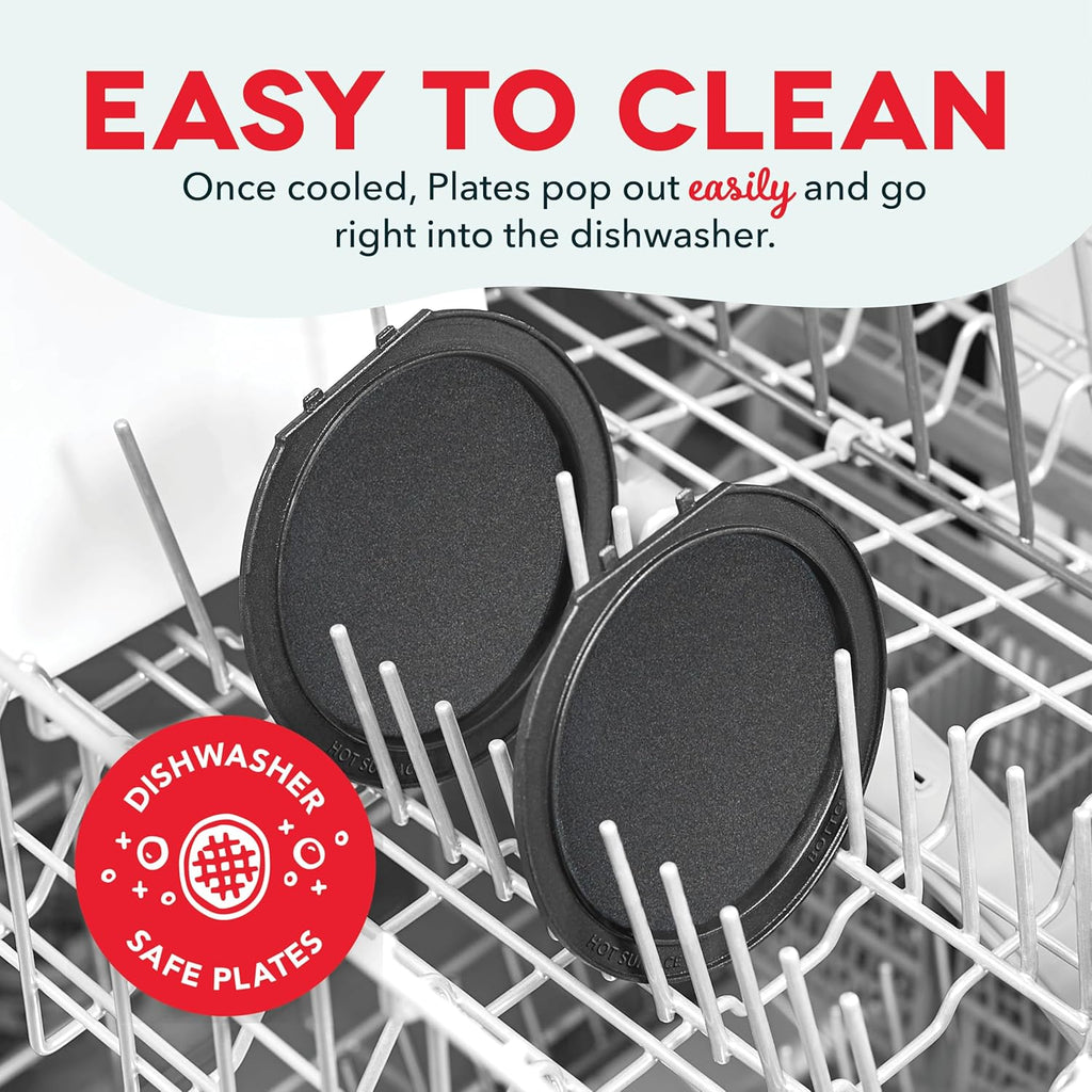 DASH Multimaker Mini System Two 4” Nonstick Removable Waffle Plates Set (Snowman & Tree) - 2Pc Plate Pack for Waffle Iron & Griddle, Compatible with Dash MultiMaker Mini System, Nonstick Surface