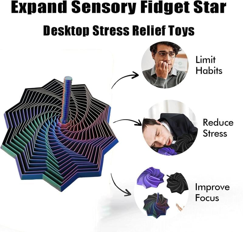 🔥🔥3D Printed Expanded Sensory Fidget Star
